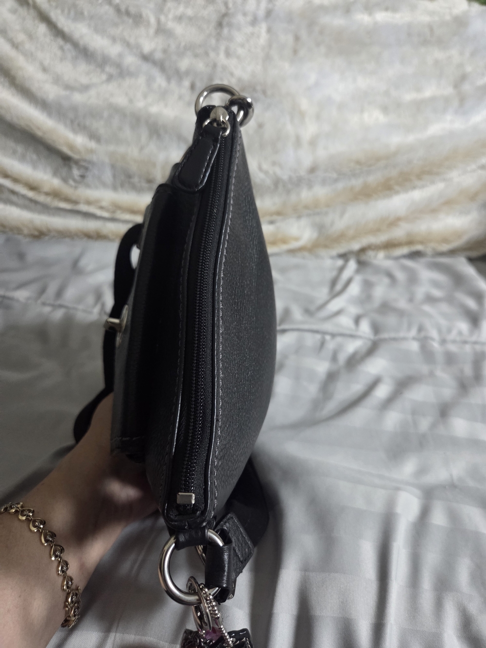 Coach Park Swingpack Black Leather Crossbody Bag - Picture 10 of 13